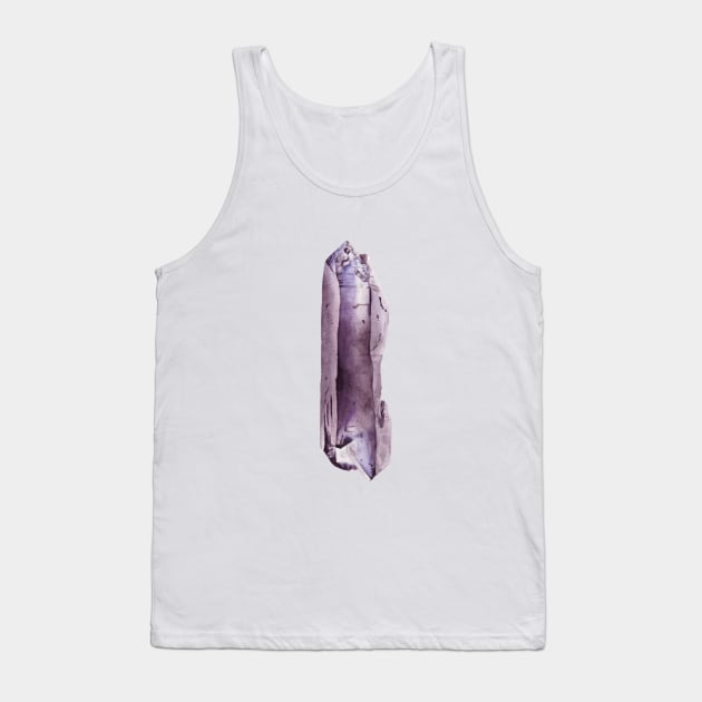 Amethyst crystal Tank Top by ingadrawsstuff